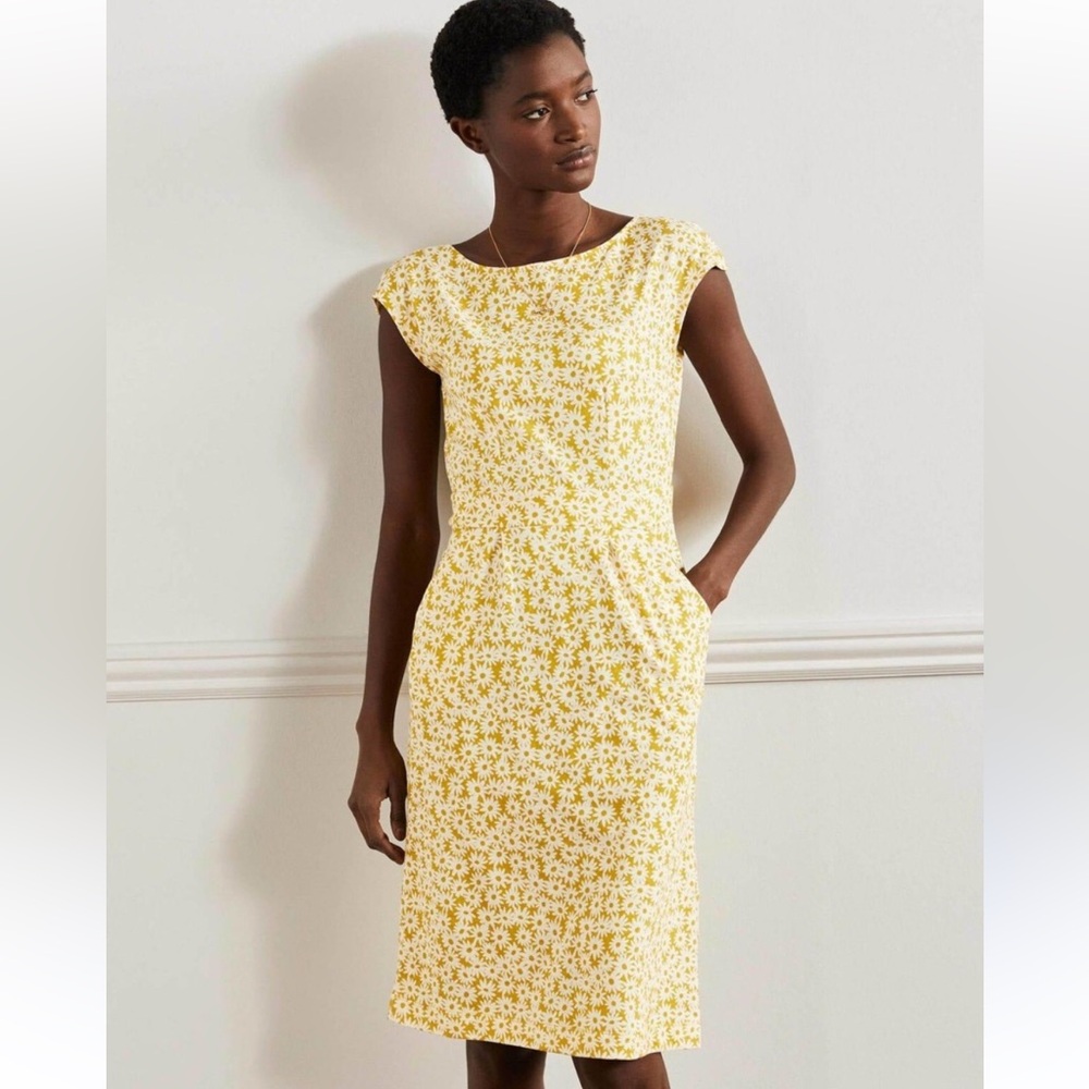Boden Yellow Floral Dress